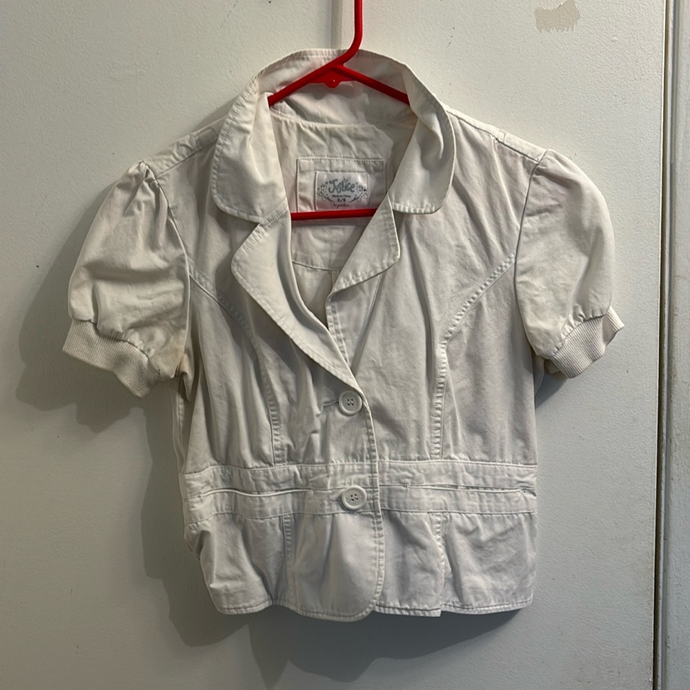 Justice Crop Top Cardigan Juniors XL / 16 WHITE